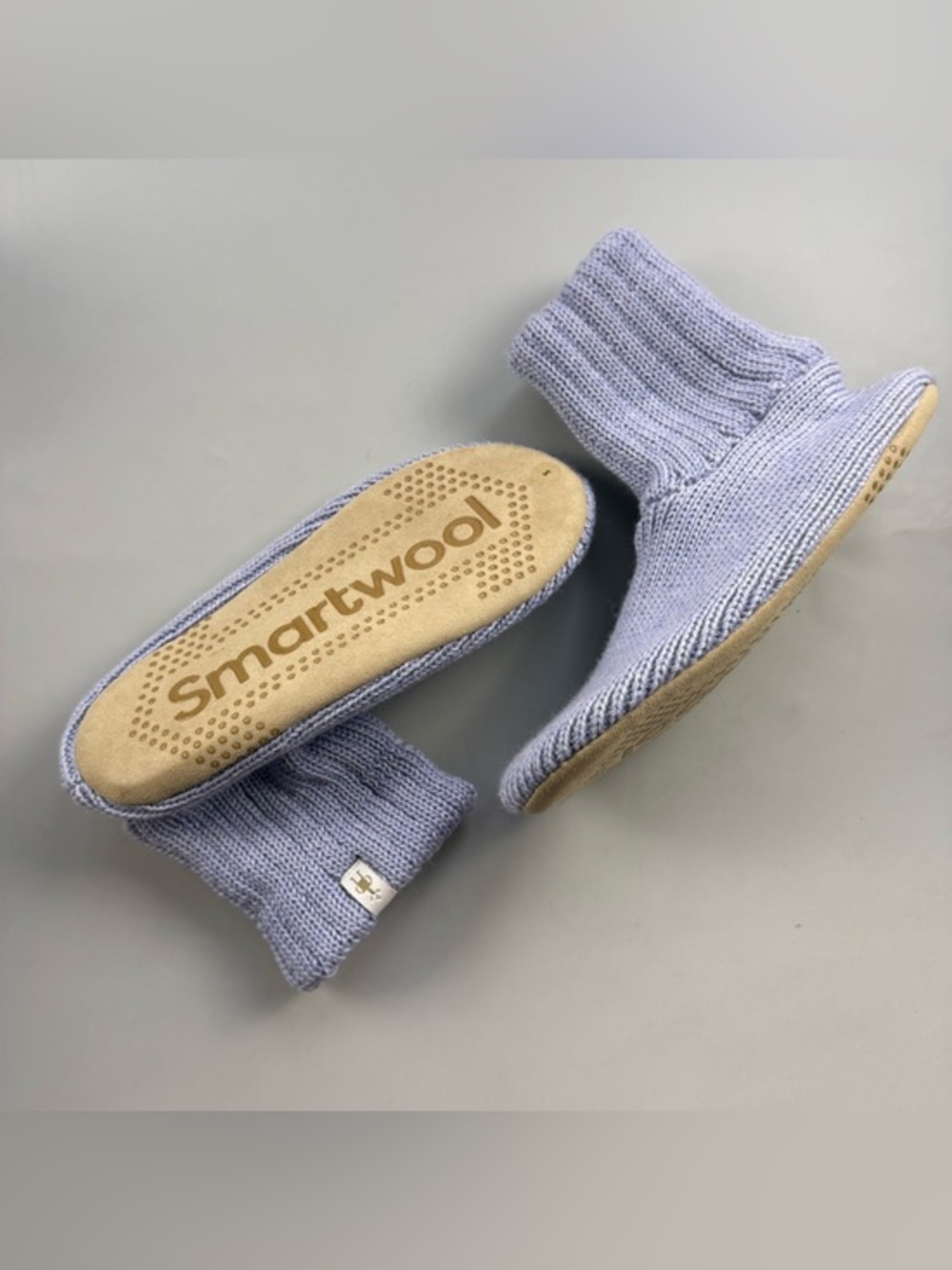 Smartwool Merino Wool Knit Bootie Gripper Slippers Lavender Purple Size S